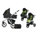 Универсальная коляска Bertoni 2 в 1 CARRERA Black - Green Sunny City